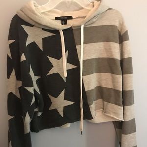 cropped sweatshirt